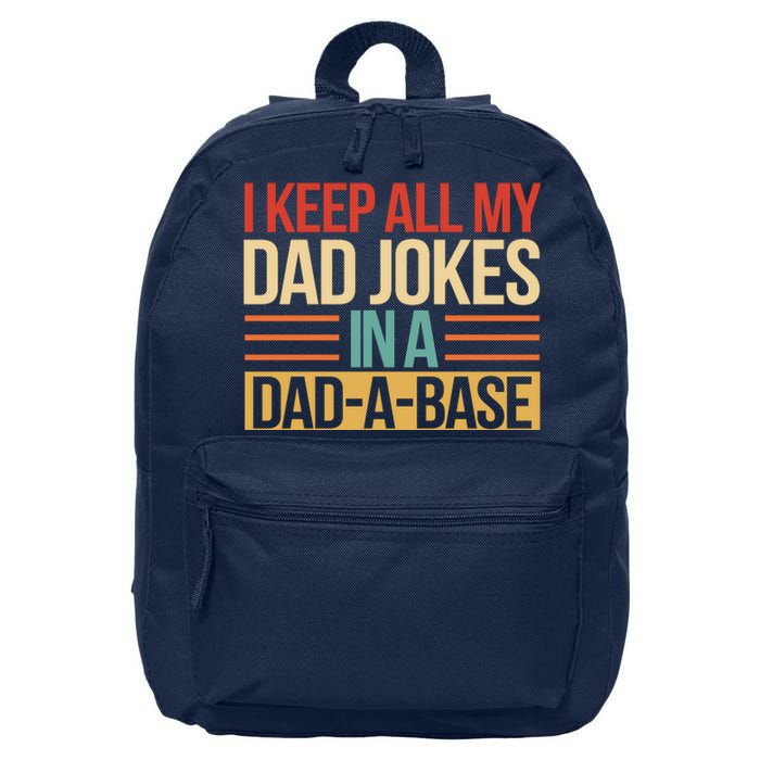 I Keep All My Dad Jokes In A Dad A Base 16 in Basic Backpack