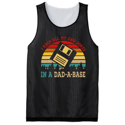 I Keep All My Dad Jokes In A Dad A Base Fathers Day Gift Mesh Reversible Basketball Jersey Tank