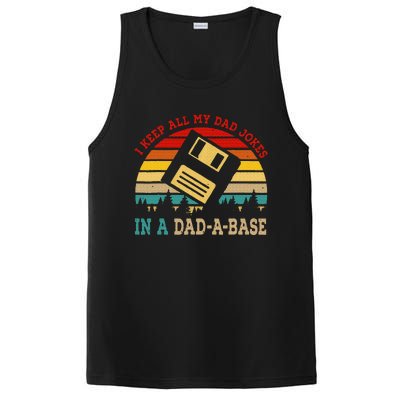 I Keep All My Dad Jokes In A Dad A Base Fathers Day Gift PosiCharge Competitor Tank