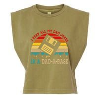 I Keep All My Dad Jokes In A Dad A Base Fathers Day Gift Garment-Dyed Women's Muscle Tee