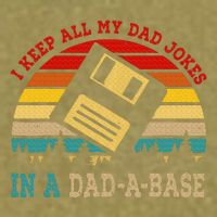 I Keep All My Dad Jokes In A Dad A Base Fathers Day Gift Garment-Dyed Women's Muscle Tee