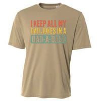 I Keep All My Dad Jokes In A DadABase Fathers Day Gift Cooling Performance Crew T-Shirt