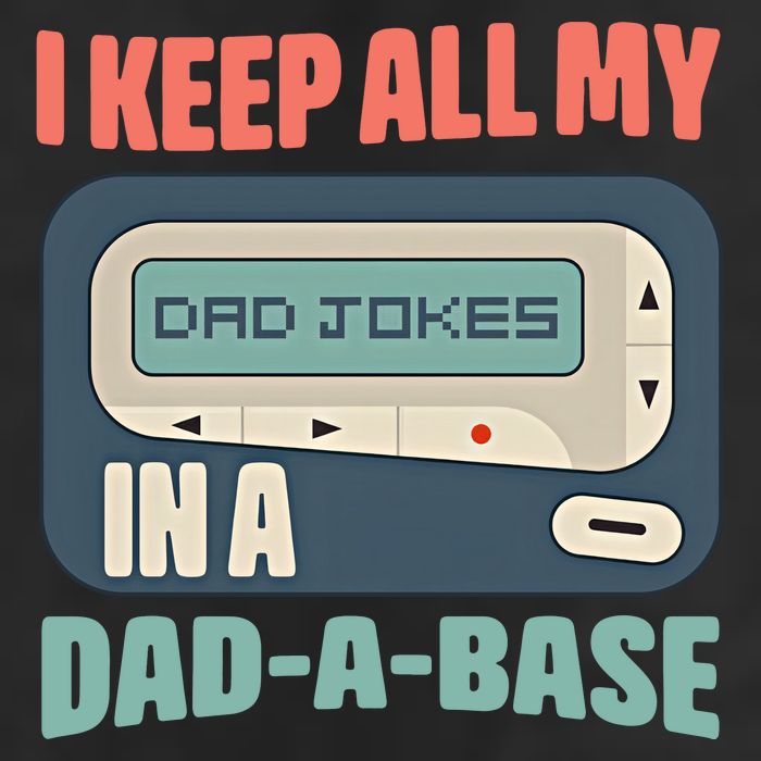 I Keep All My Dad Jokes In A Dad A Base Dad Jokes Funny Dad Father's Day 7 Panel Mesh Trucker Snapback Hat