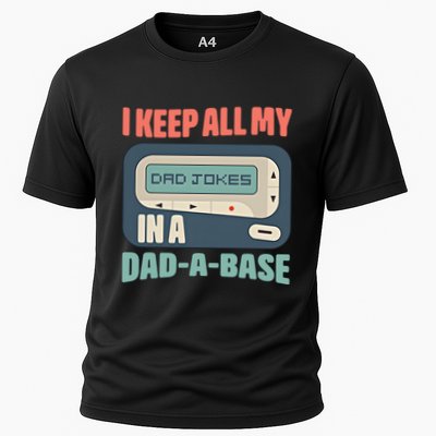 I Keep All My Dad Jokes In A Dad A Base Dad Jokes Funny Dad Father's Day Performance Shirt