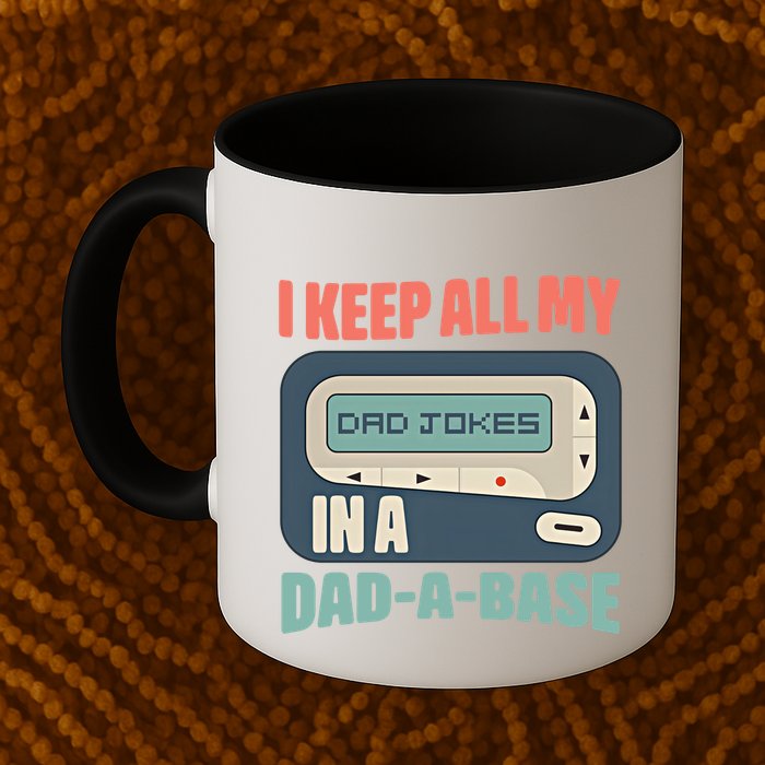 I Keep All My Dad Jokes In A Dad A Base Dad Jokes Funny Dad Father's Day Mug