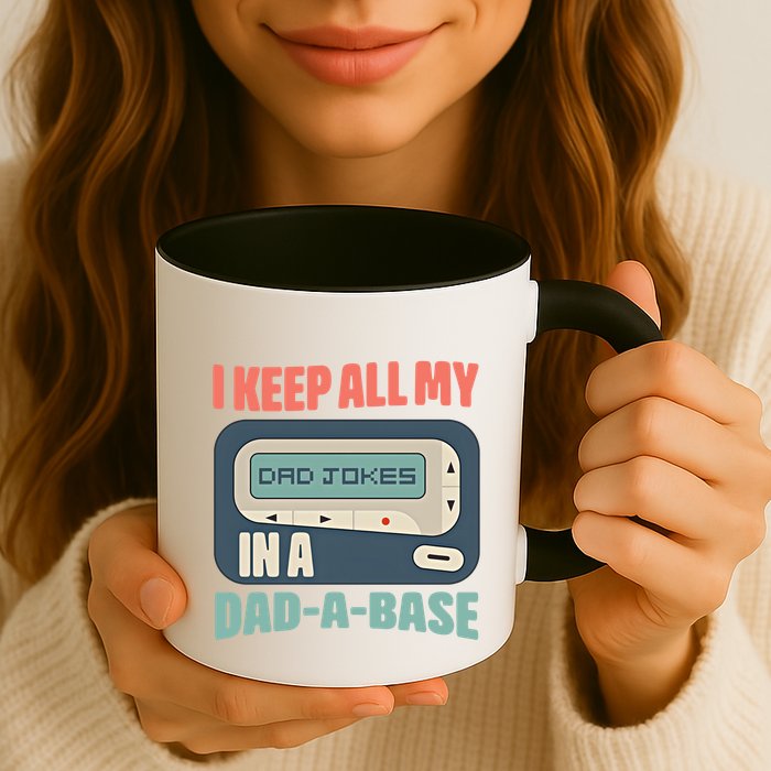 I Keep All My Dad Jokes In A Dad A Base Dad Jokes Funny Dad Father's Day Mug