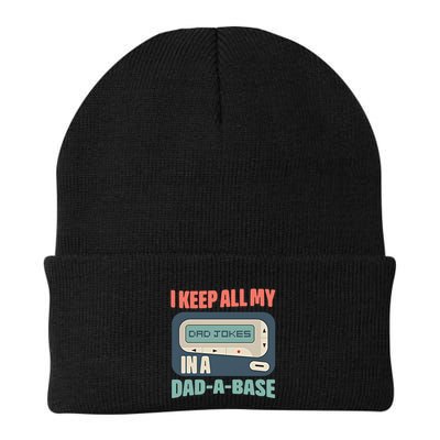 I Keep All My Dad Jokes In A Dad A Base Dad Jokes Funny Dad Father's Day Beanie