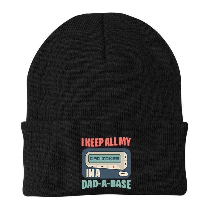 I Keep All My Dad Jokes In A Dad A Base Dad Jokes Funny Dad Father's Day Beanie