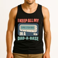 I Keep All My Dad Jokes In A Dad A Base Dad Jokes Funny Dad Father's Day Tank Top