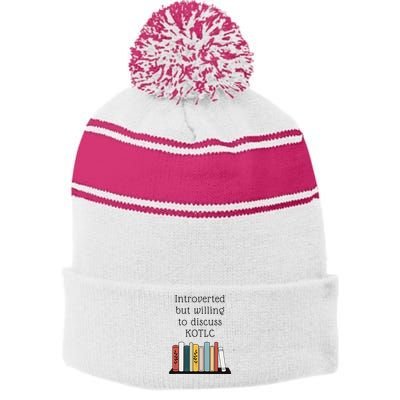 Introverted Kotlc Book Series Fan Sophie Foster Fan Stripe Pom Pom Beanie
