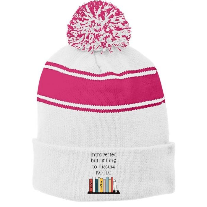 Introverted Kotlc Book Series Fan Sophie Foster Fan Stripe Pom Pom Beanie