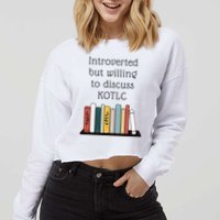 Introverted Kotlc Book Series Fan Sophie Foster Fan Cropped Pullover Crew