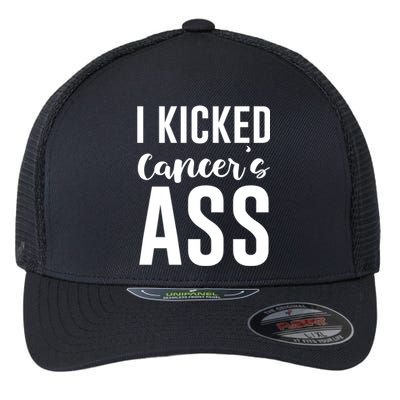 I Kicked Cancers Ass Flexfit Unipanel Trucker Cap