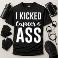 I Kicked Cancers Ass Cooling Performance Crew T-Shirt