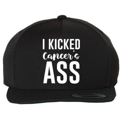 I Kicked Cancers Ass Wool Snapback Cap