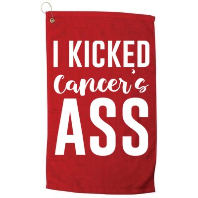 I Kicked Cancers Ass Golf Towel