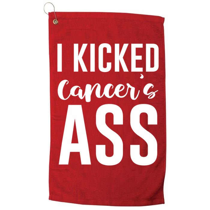 I Kicked Cancers Ass Golf Towel