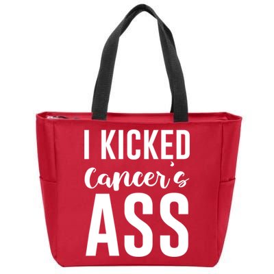 I Kicked Cancers Ass Zip Tote Bag