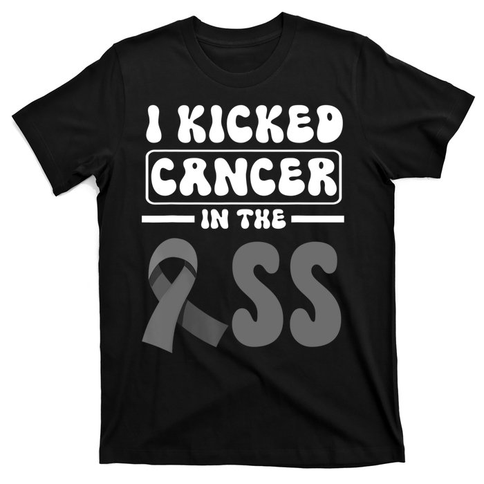 I Kicked Cancer In The Ass Melanoma Skin Cancer Awareness T-Shirt