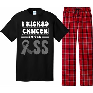 I Kicked Cancer In The Ass Melanoma Skin Cancer Awareness Pajama Set