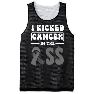 I Kicked Cancer In The Ass Melanoma Skin Cancer Awareness Mesh Reversible Basketball Jersey Tank