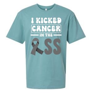 I Kicked Cancer In The Ass Melanoma Skin Cancer Awareness Sueded Cloud Jersey T-Shirt