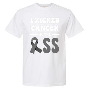 I Kicked Cancer In The Ass Melanoma Skin Cancer Awareness Garment-Dyed Heavyweight T-Shirt