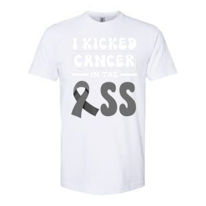 I Kicked Cancer In The Ass Melanoma Skin Cancer Awareness Softstyle CVC T-Shirt