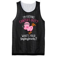 Im Kicking Cancers Butt Breast Cancer Awareness Supporter Mesh Reversible Basketball Jersey Tank