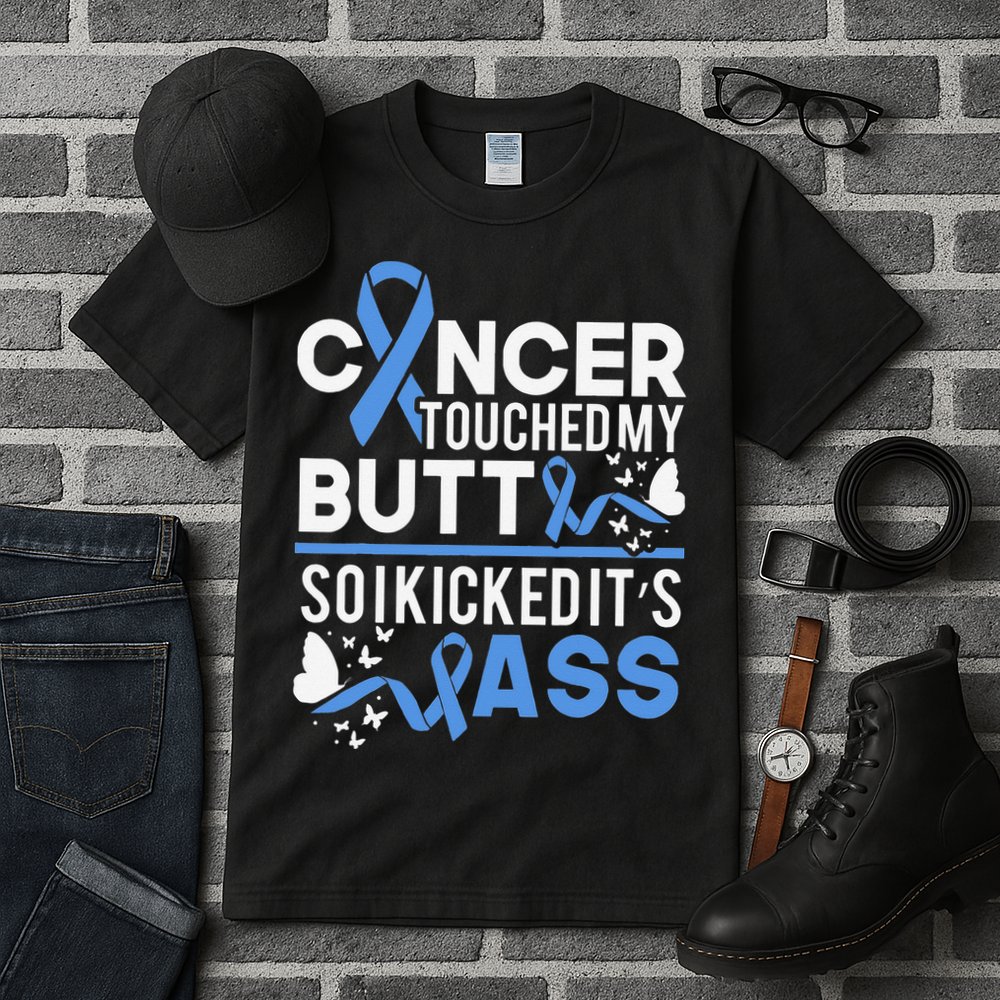 i kicked cancers butt Colon cancer awareness Tall T-Shirt