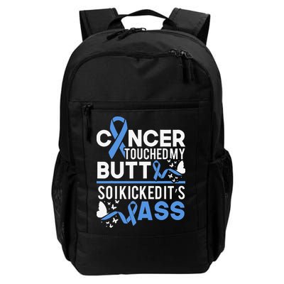 i kicked cancers butt Colon cancer awareness Backpack