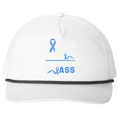 i kicked cancers butt Colon cancer awareness Snapback Five-Panel Rope Hat