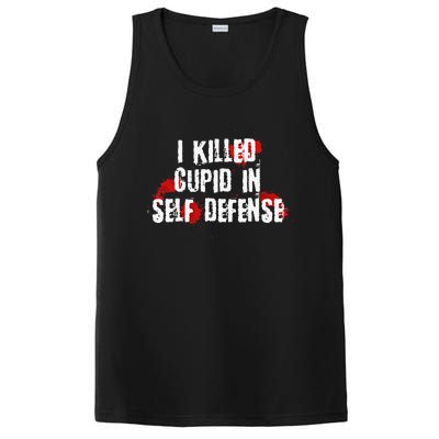 I Killed Cupid In Self Defense Funny Valentine's Day PosiCharge Competitor Tank