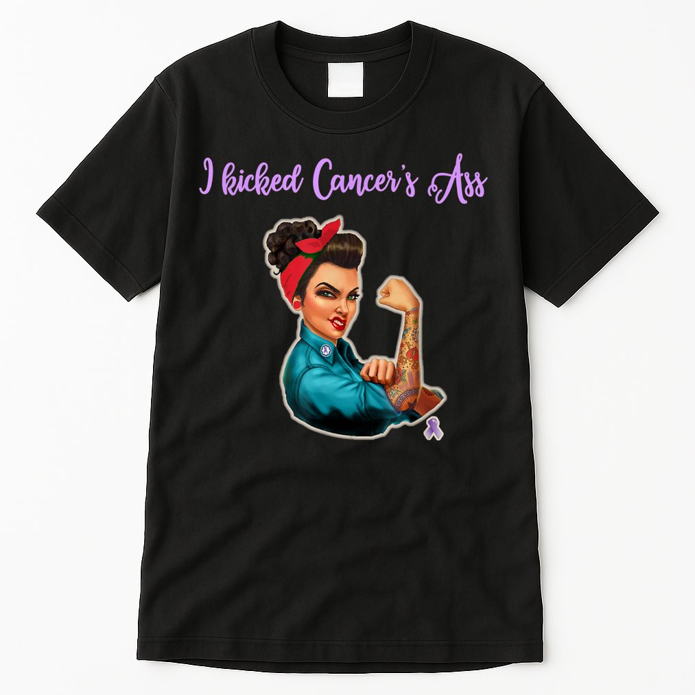 I Kicked Cancers Ass Cancer Survivors Tall T-Shirt