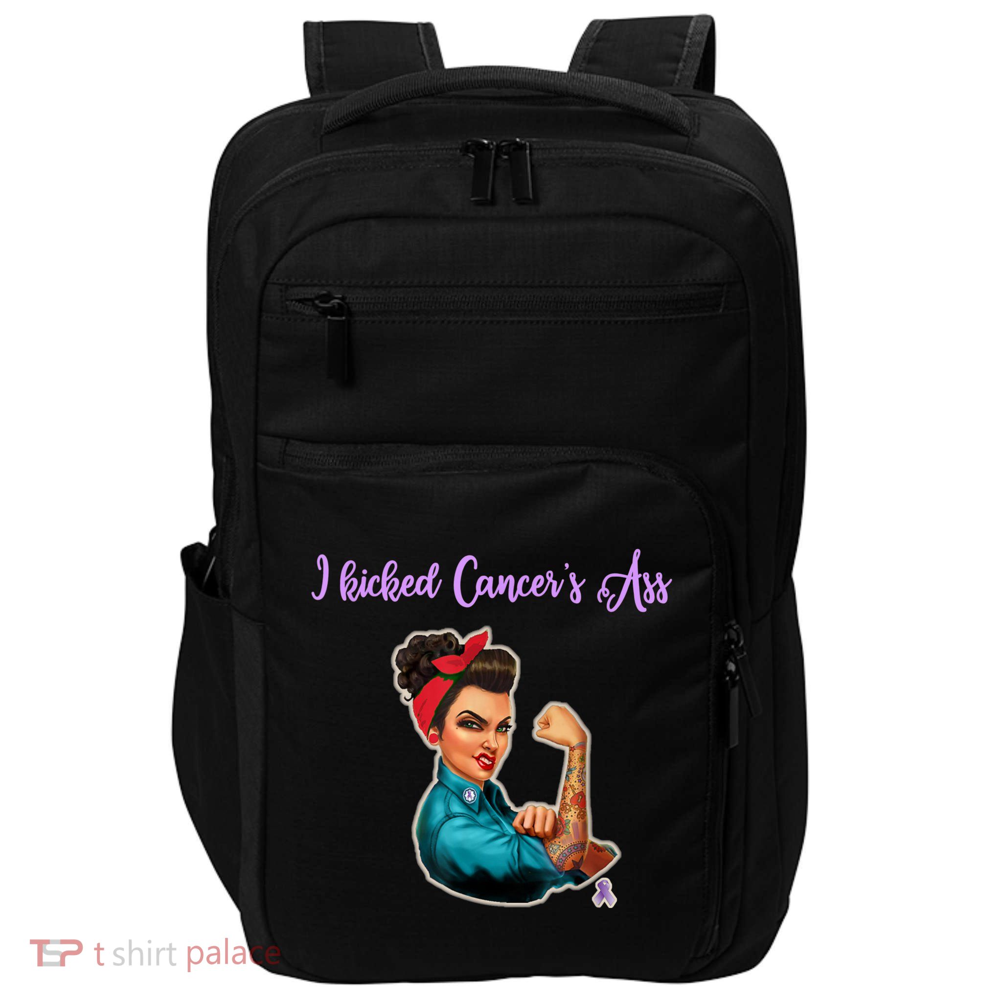 I Kicked Cancers Ass Cancer Survivors Impact Tech Backpack