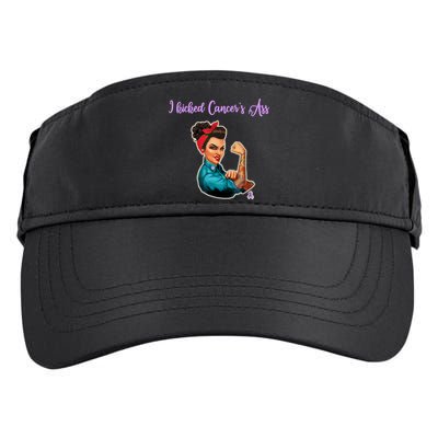 I Kicked Cancers Ass Cancer Survivors Adult Drive Performance Visor
