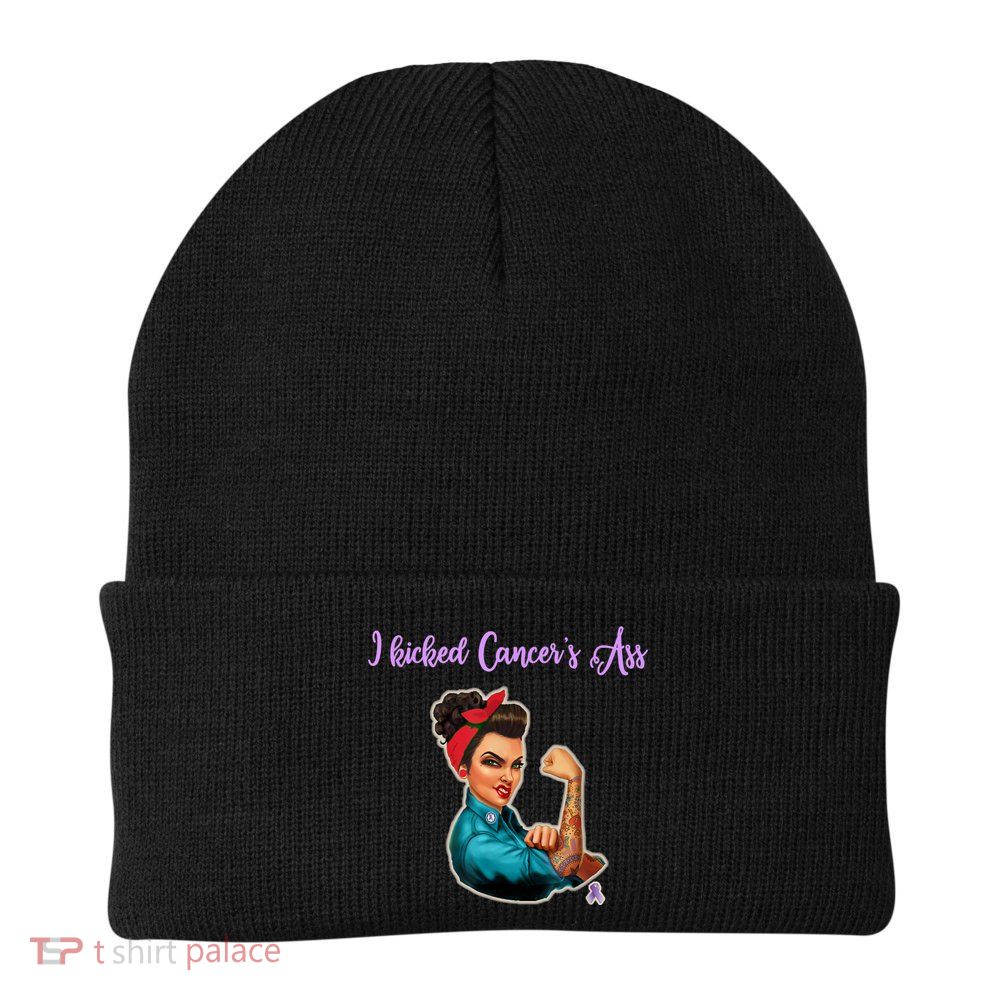 I Kicked Cancers Ass Cancer Survivors Beanie