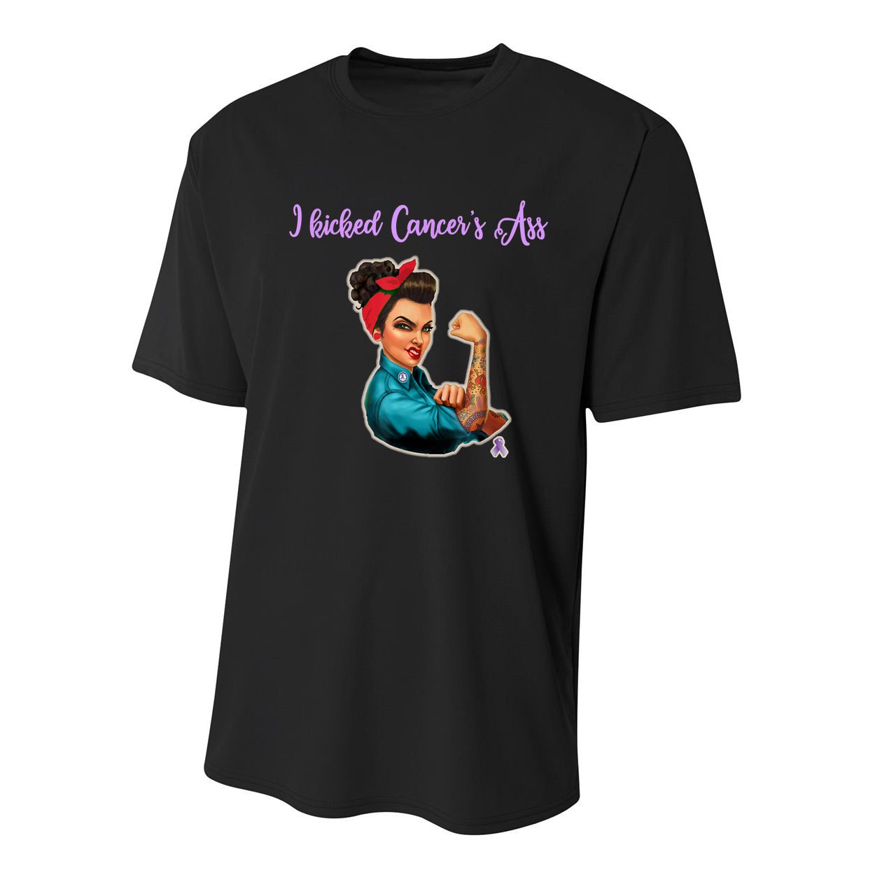 I Kicked Cancers Ass Cancer Survivors Youth Performance Sprint T-Shirt