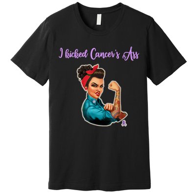 I Kicked Cancers Ass Cancer Survivors Premium T-Shirt