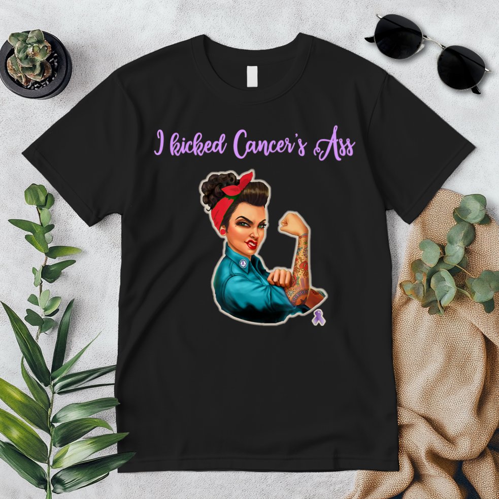 I Kicked Cancers Ass Cancer Survivors Premium T-Shirt