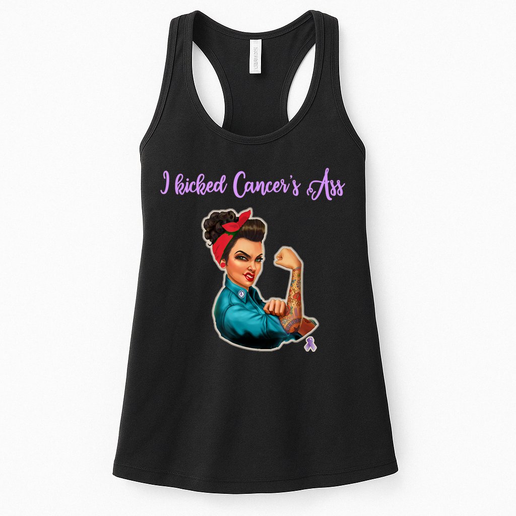 I Kicked Cancers Ass Cancer Survivors Womens Tank Top