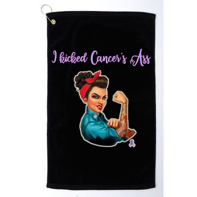 I Kicked Cancers Ass Cancer Survivors Golf Towel