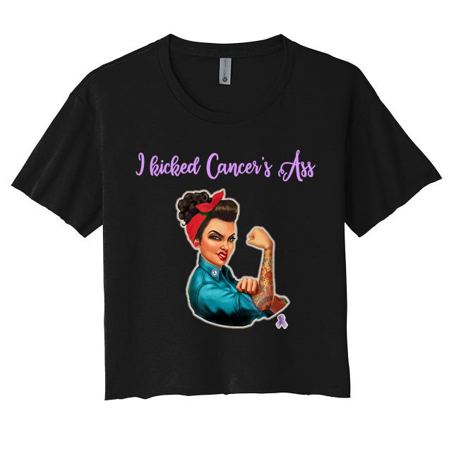 I Kicked Cancers Ass Cancer Survivors Crop Top