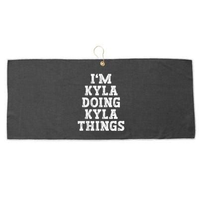 IM Kyla Doing Kyla Things Funny Name Large Microfiber Waffle Golf Towel