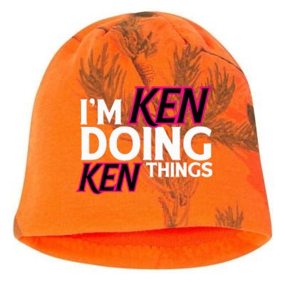 I'm Ken Doing Ken Things Funny First Name Ken Sarcastic Kati - Camo Knit Beanie