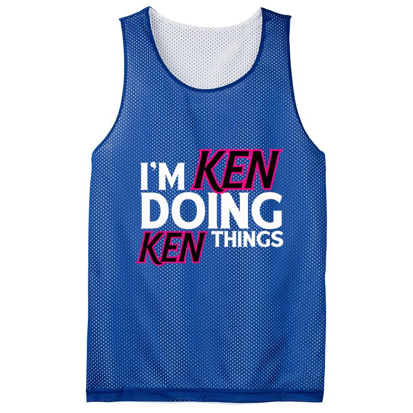 I'm Ken Doing Ken Things Funny First Name Ken Sarcastic Mesh Reversible Basketball Jersey Tank