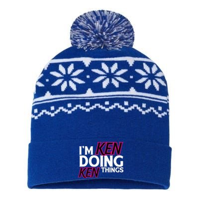 I'm Ken Doing Ken Things Funny First Name Ken Sarcastic USA-Made Snowflake Beanie