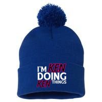 I'm Ken Doing Ken Things Funny First Name Ken Sarcastic Pom Pom 12in Knit Beanie