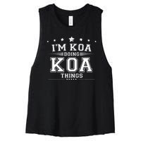 Im Koa Doing Koa Things Women's Racerback Cropped Tank