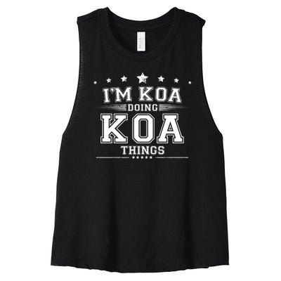 Im Koa Doing Koa Things Women's Racerback Cropped Tank